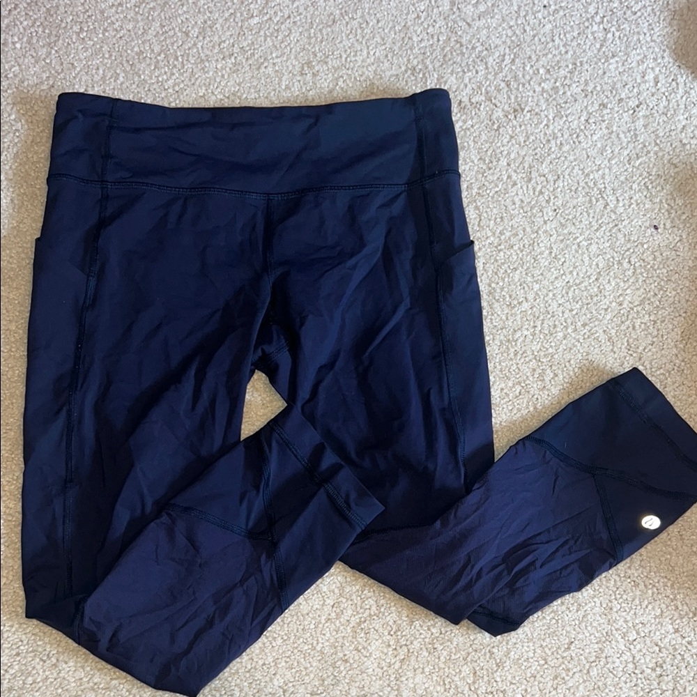 Navy Blue Athletic Leggings